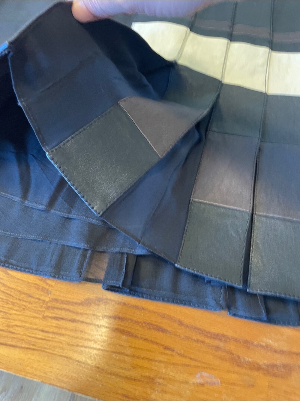 3.1 Phillip‎ Lim Leather/Silk Mini Skirt - Picture 6 of 9